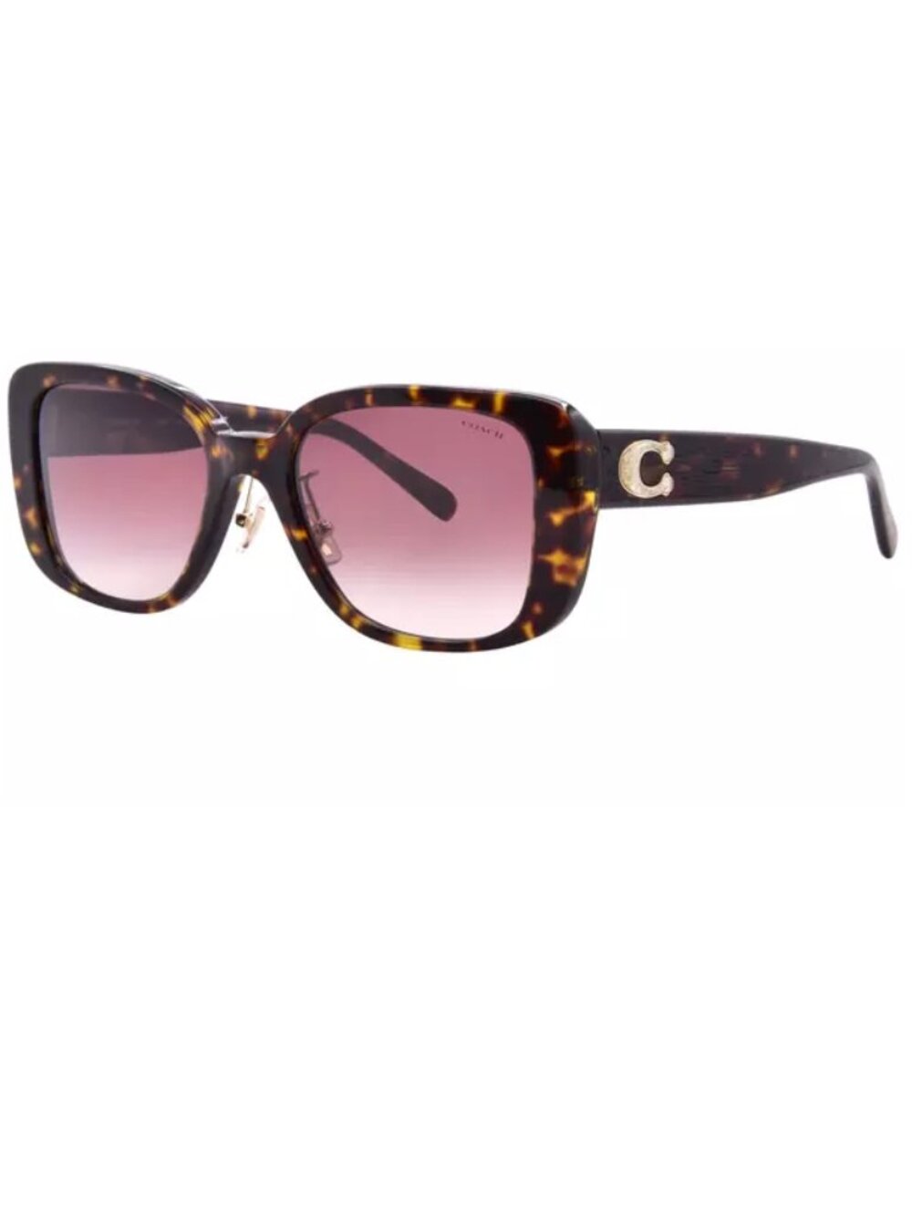 NEW COACH HC8352 512013 Dark Tortoise Square Sunglasses 54mm